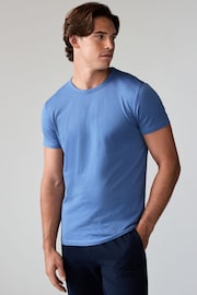 Mixed Blues - Слім Фіт - 100% Cotton Undershirt T-Shirts 5 Pack - Image 6 of 16