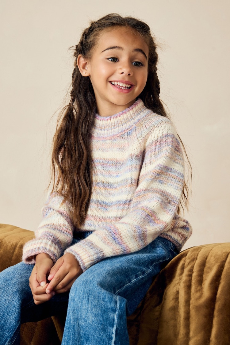 Pink Spacedye Jumper (3-16yrs) - Image 1 of 2