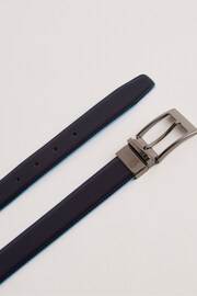 Ted Baker Blue Kacin Reversible Colour Pop Leather Belt - Image 3 of 3