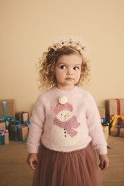 Pink Snowman Jumper (2-8yrs) - Image 1 of 4