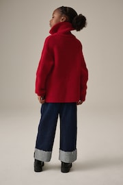 Red Zip Neck Jumper (3-16yrs) - Image 2 of 5