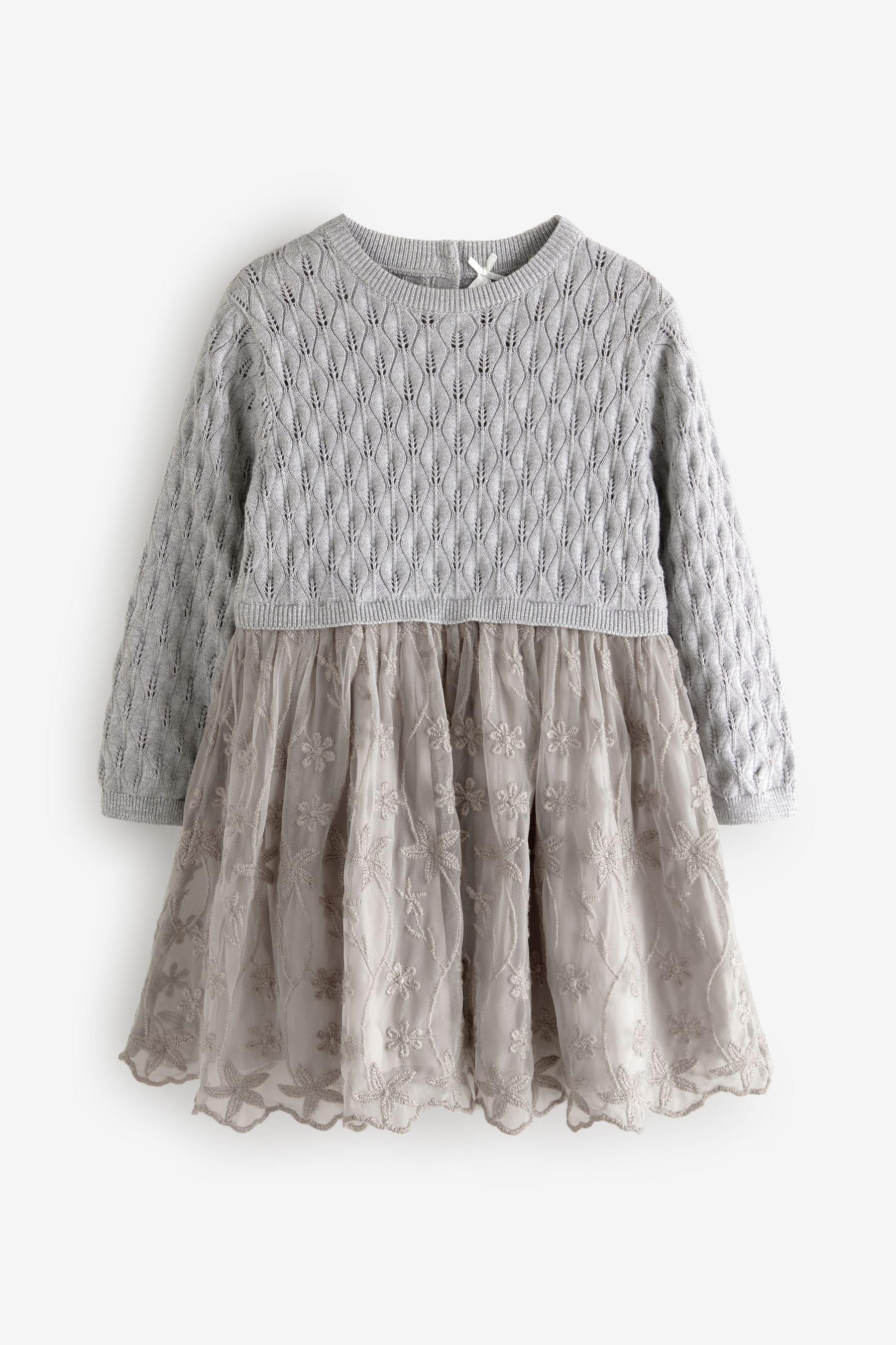 Buy Silver 2 in 1 Occasion Long Sleeve Knitted Jumper Dress 3mths 10yrs from Next South Africa