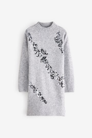 Grey Sequin Jumper Dress (3-16yrs) - Image 5 of 7