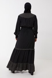 FatFace Ottilie Geo Black Maxi Dress - Image 2 of 4