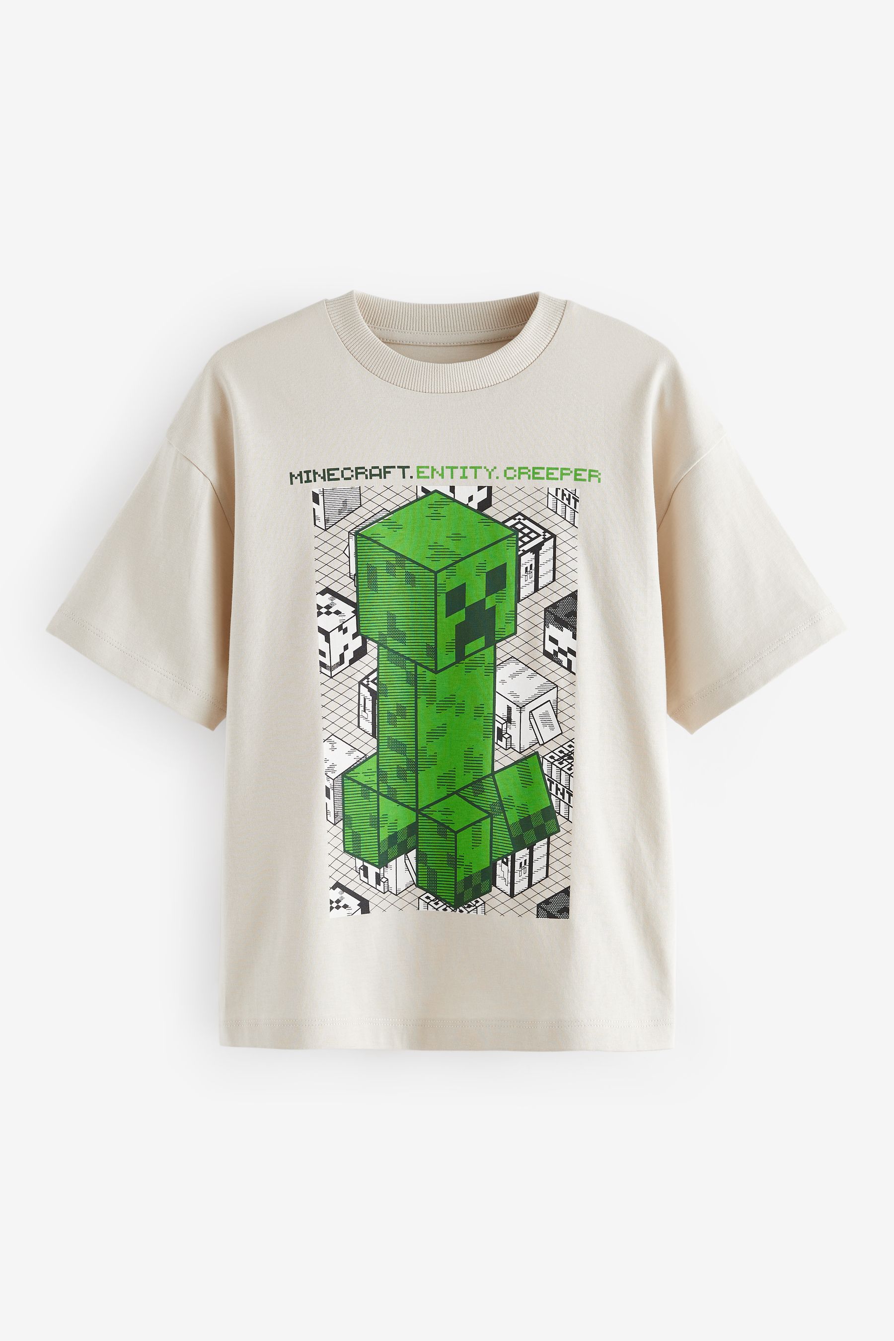 NEXT Stone 100 Cotton Licensed Minecraft T Shirt 3 16yrs 16 Yrs Boys