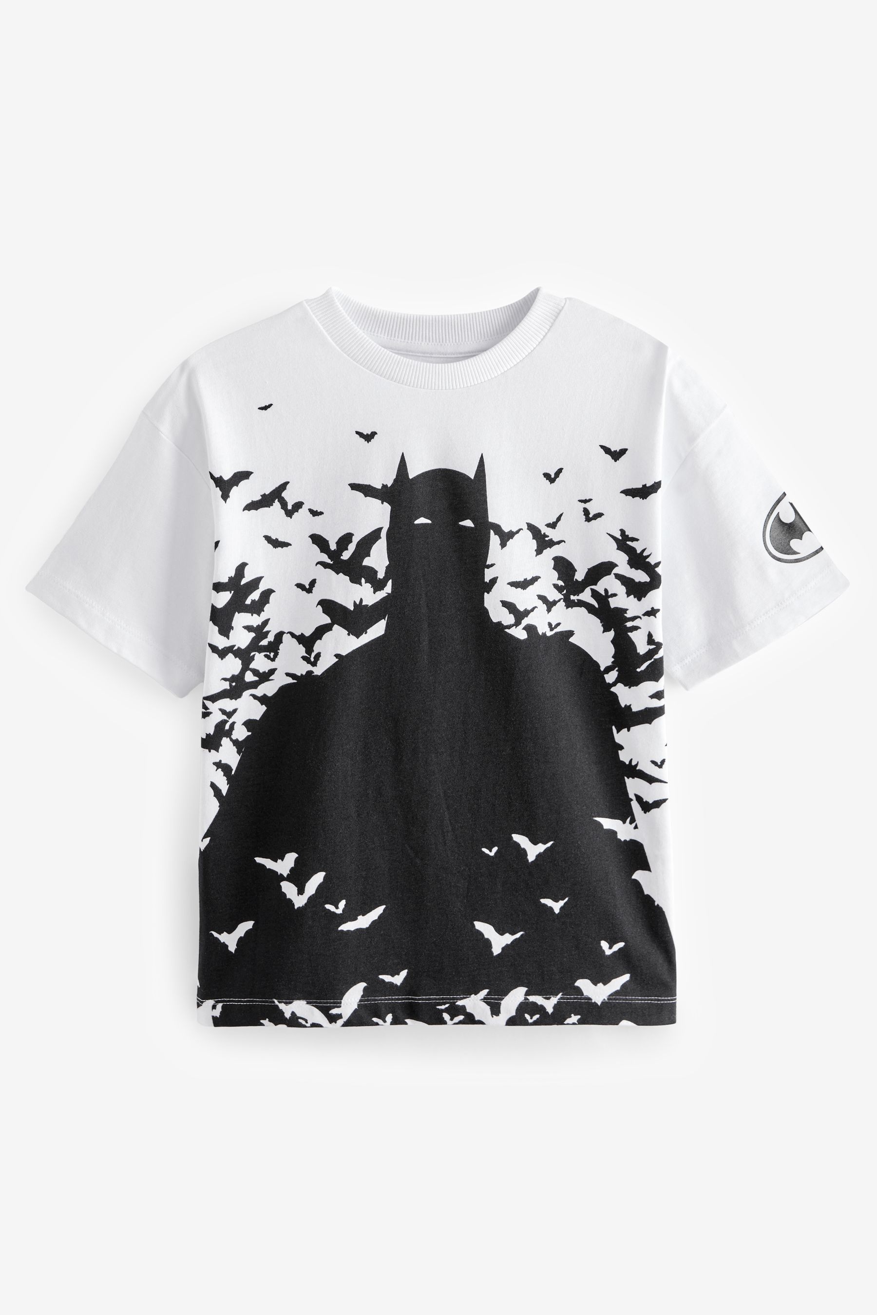 White 100 Cotton Licensed Batman T Shirt 3 15yrs
