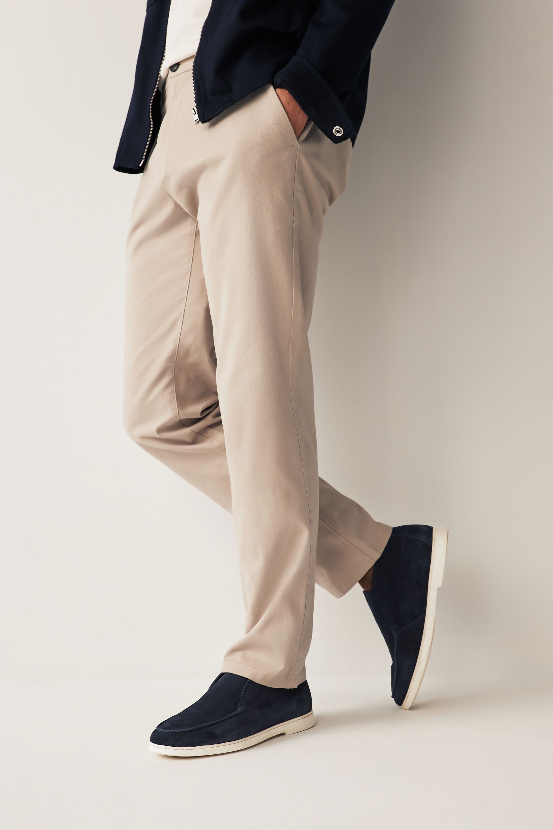 Buy Navy Blue Suede Slip On Chukka Boots from Next Canada
