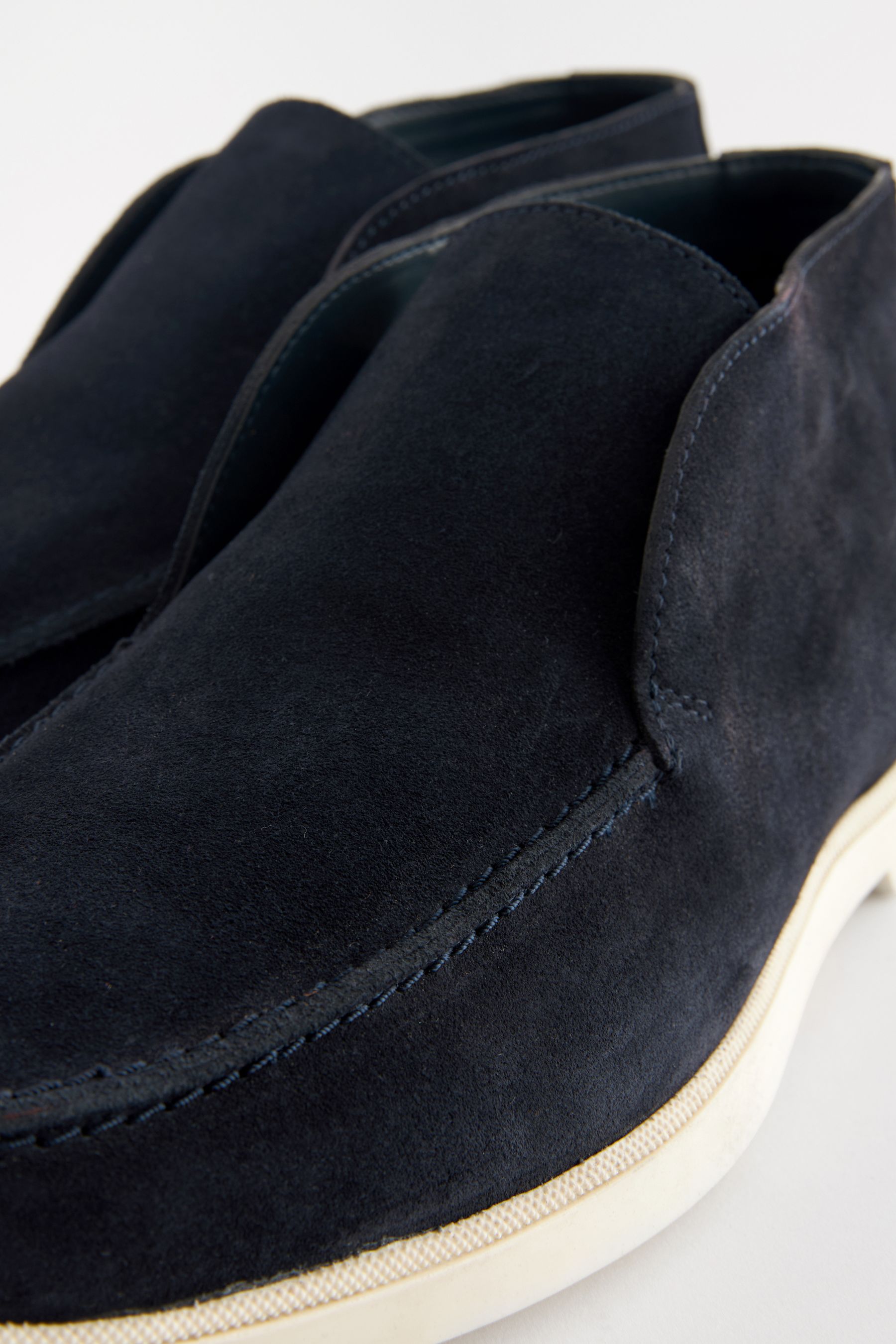 Buy Navy Blue Suede Slip On Chukka Boots from Next Oman