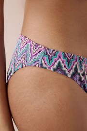 Purple/Green Crochet High Leg Bikini Bottoms - Image 3 of 4