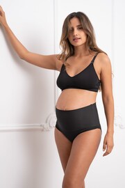 Seraphine Folded Waist Black Maternity and Post Maternity Briefs 2 Pack - Image 2 of 8
