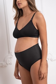 Seraphine Folded Waist Black Maternity and Post Maternity Briefs 2 Pack - Image 5 of 8