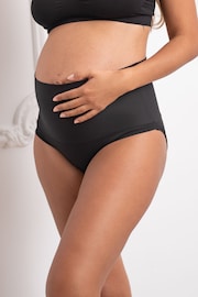 Seraphine Folded Waist Black Maternity and Post Maternity Briefs 2 Pack - Image 6 of 8