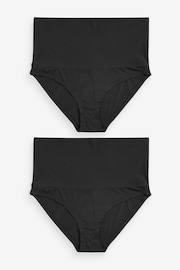 Seraphine Folded Waist Black Maternity and Post Maternity Briefs 2 Pack - Image 8 of 8