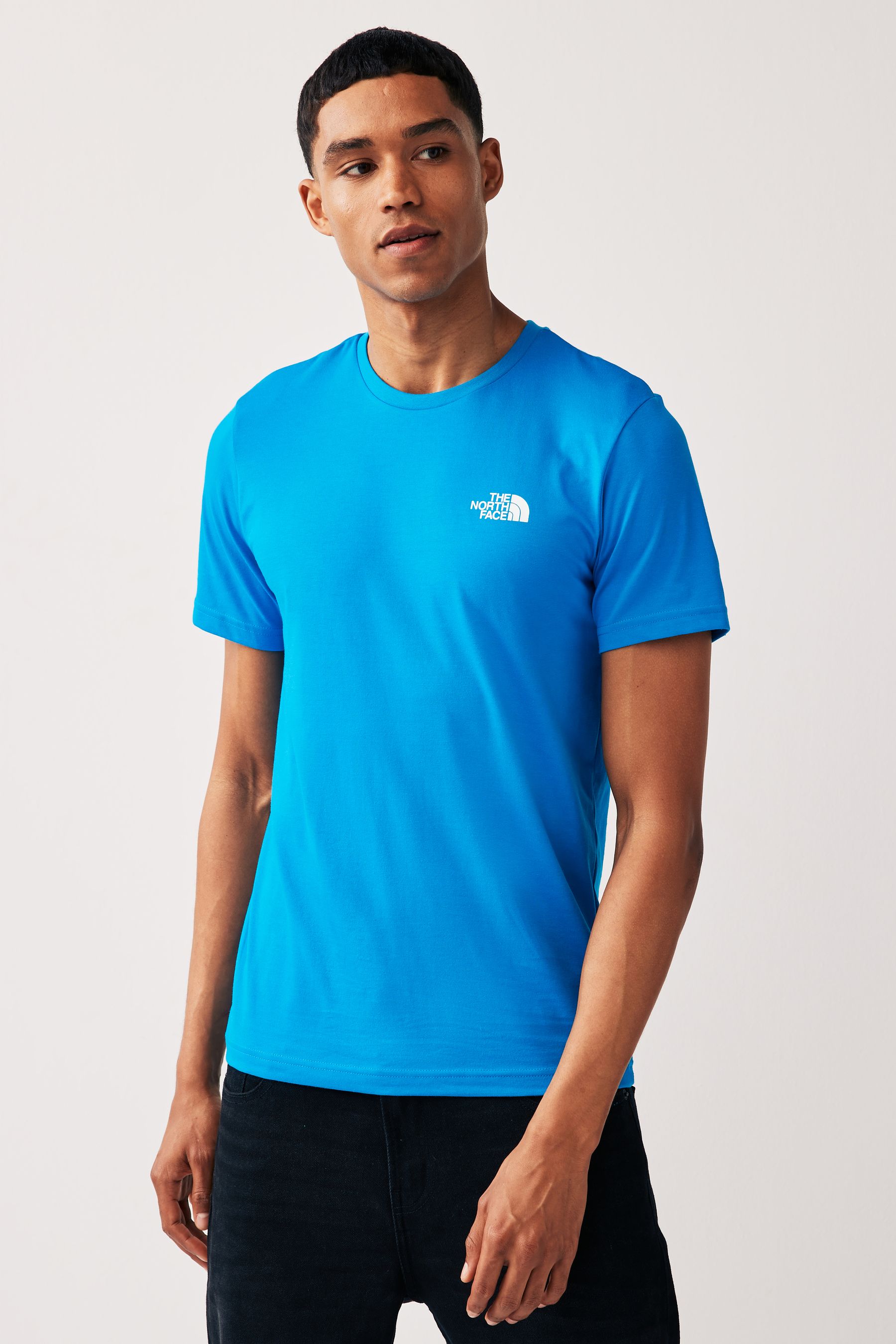 The North Face Blue Sky Mens Simple Dome Short Sleeve 100 Cotton T Shirt