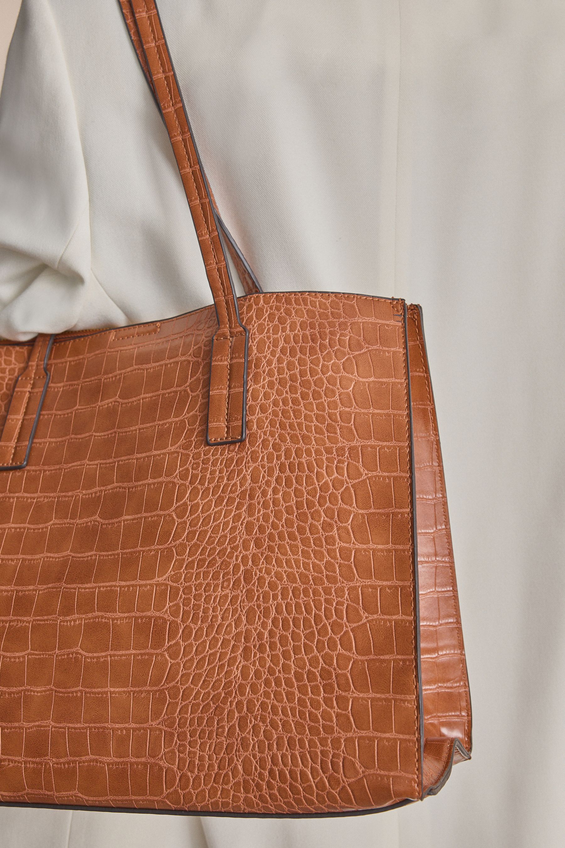 Buy Tan Brown Formal Open Tote Bag from the Next UK online shop