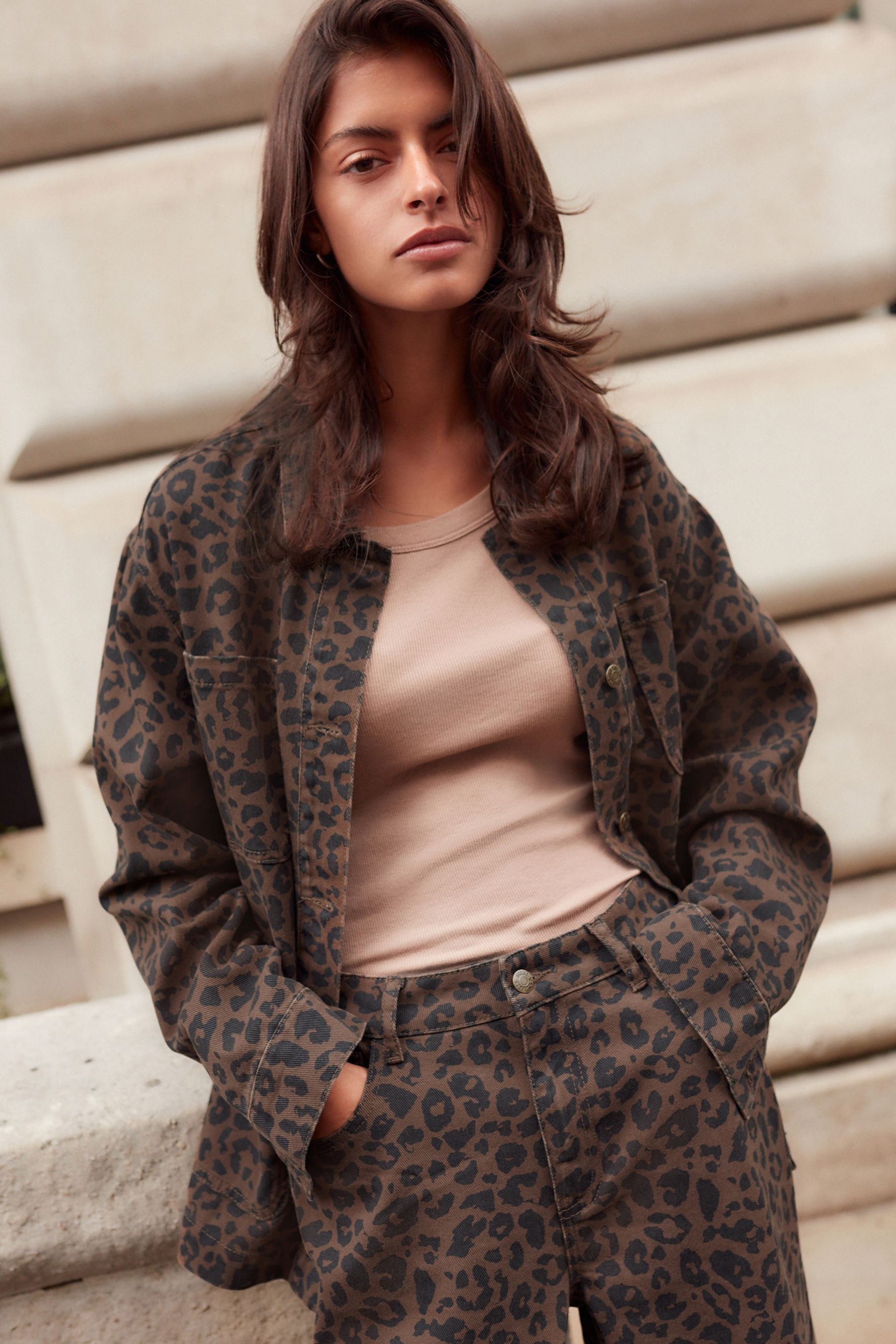 Leopard print jacket cotton on 2025