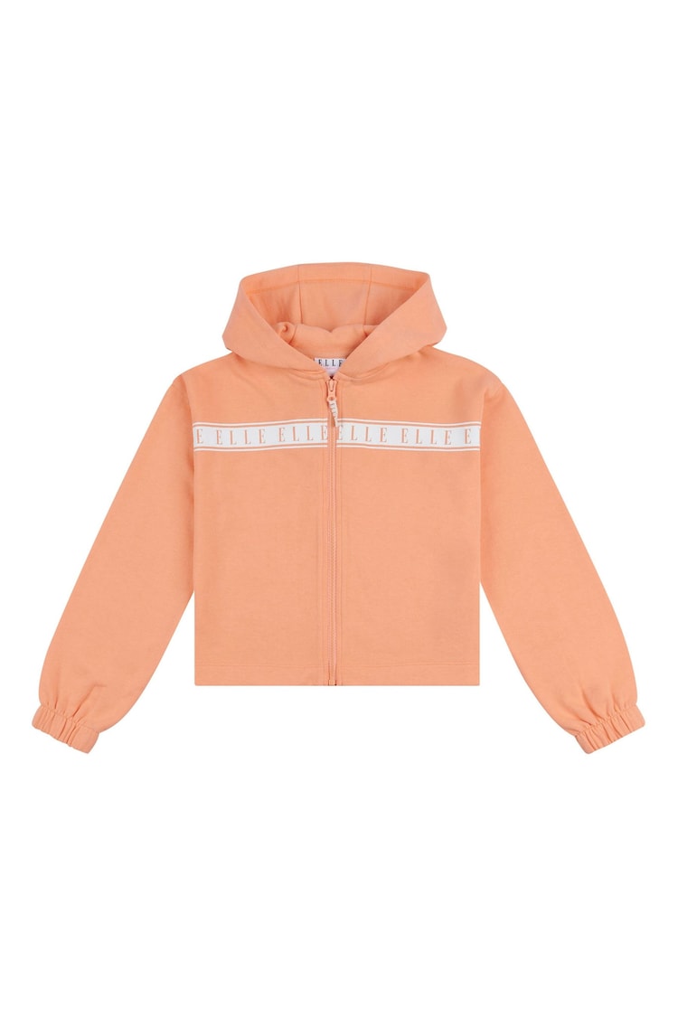 Elle Junior Girls Orange Zip Through Hoodie - Image 1 of 3