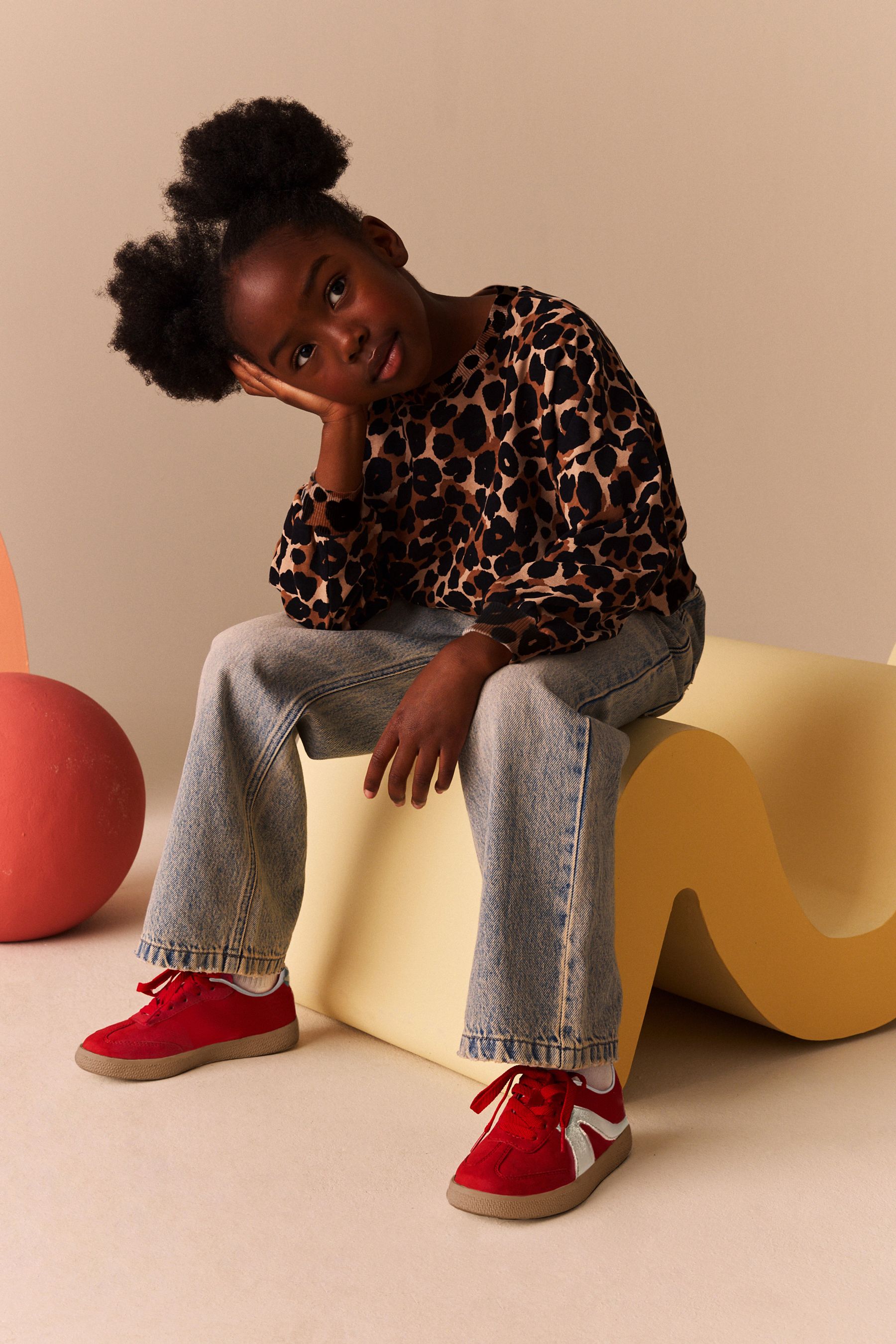 Buy Animal Print 100 Cotton Boxy Long Sleeve Sweatshirt 3 16yrs from the Next UK online shop