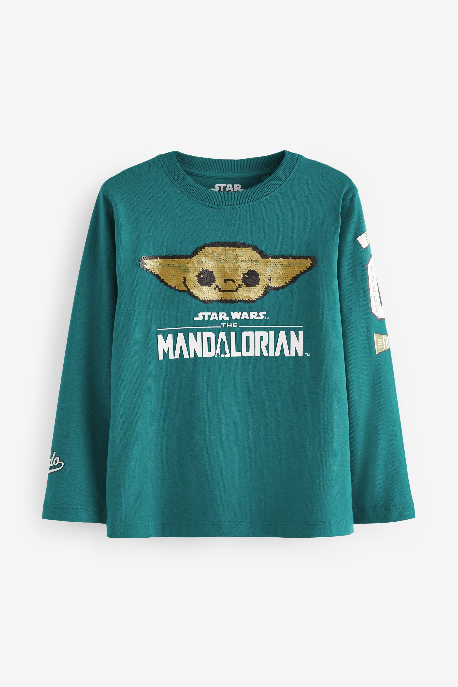 Buy Teal Blue Flippy Sequin License Star Wars 100 Cotton T Shirt 3 16yrs from Next Luxembourg