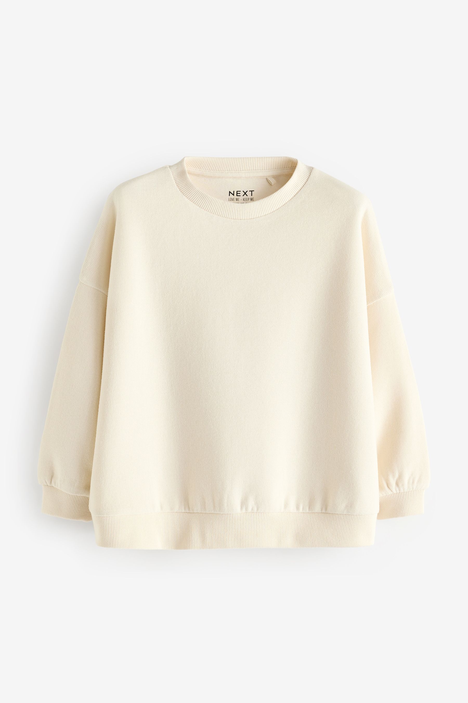 White ribbed sweatshirt 2025