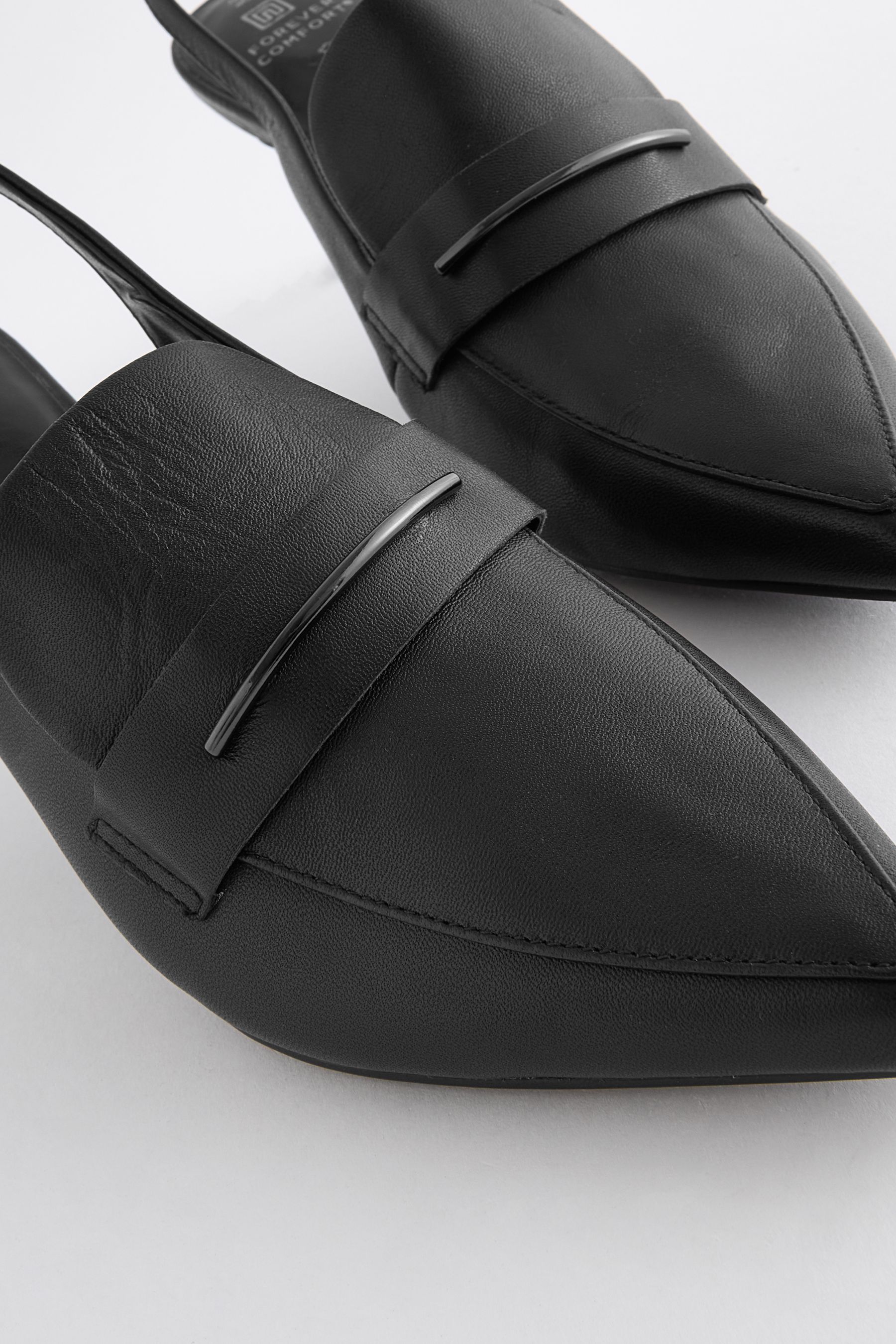 Black pointed loafers sales
