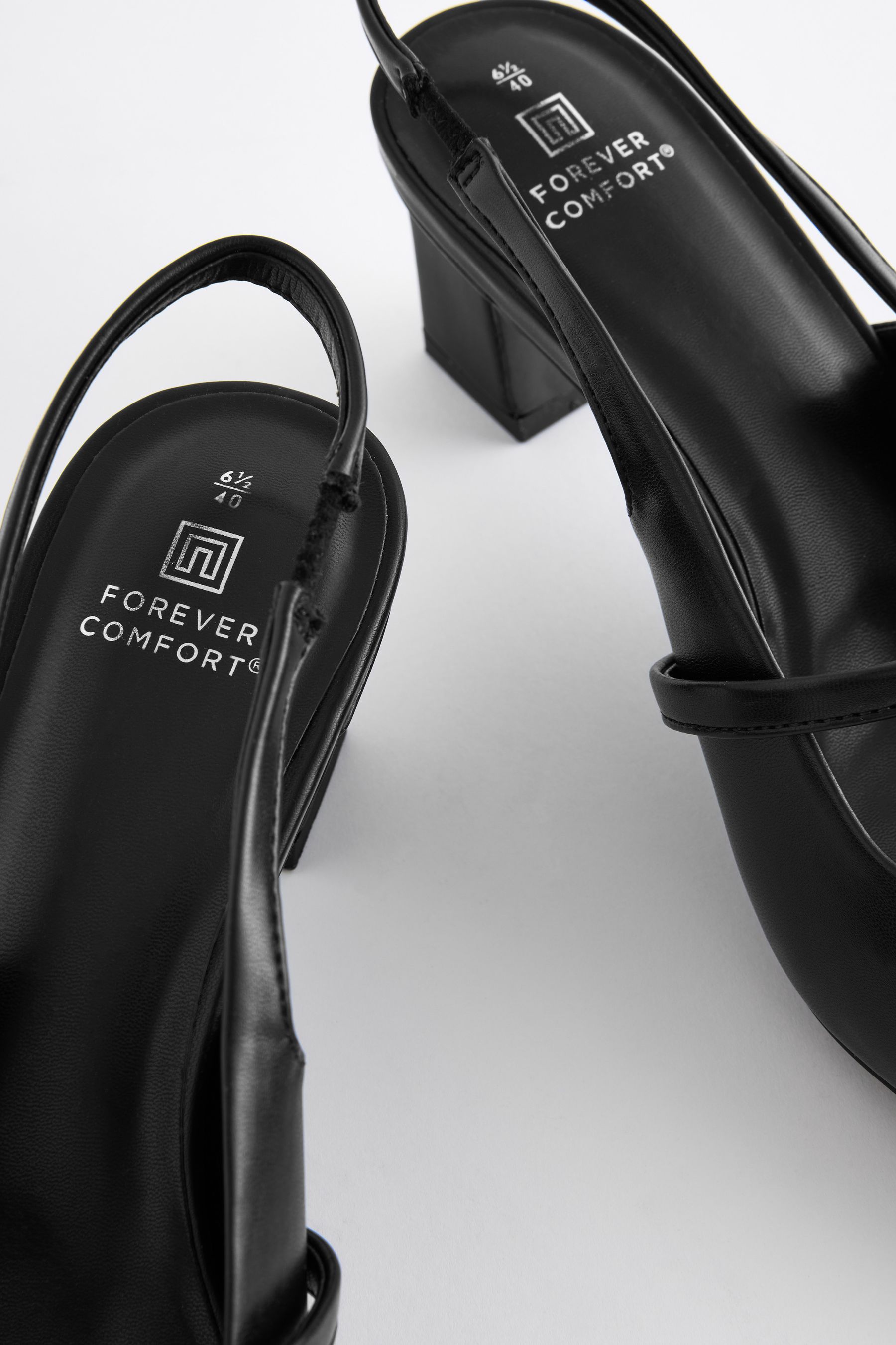 Black square heels clearance