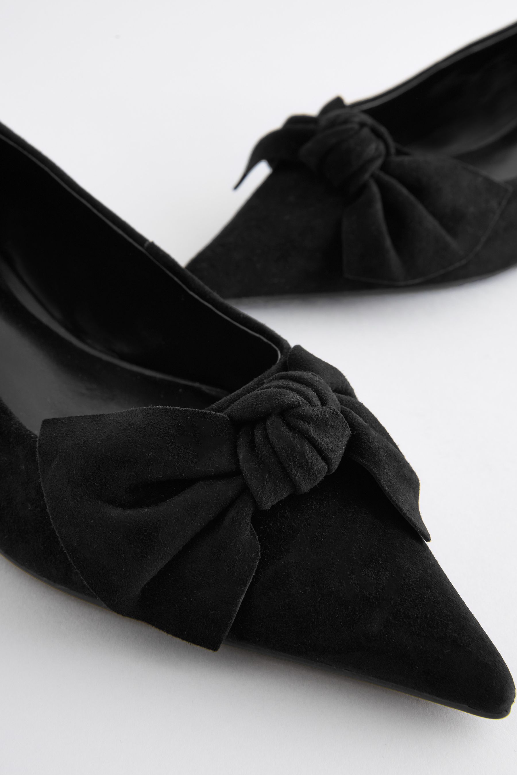Black kitten heels with bow sales