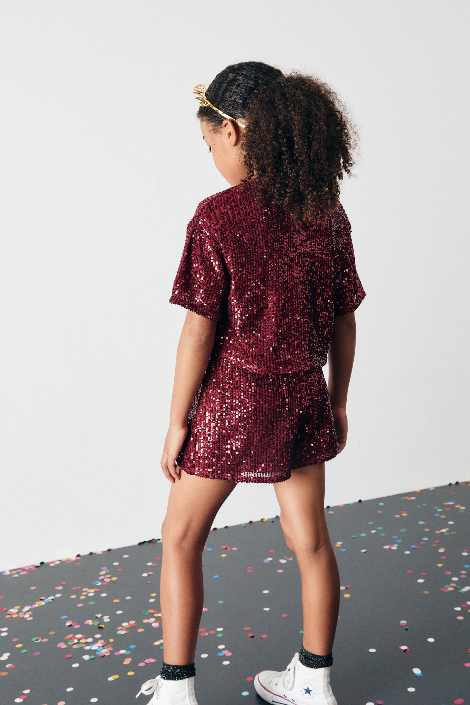Little girl sequin top store