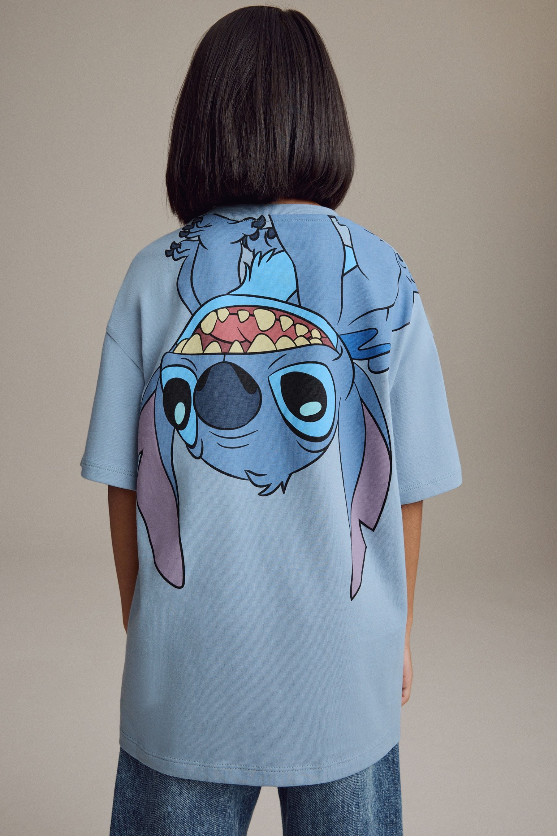Buy Blue Oversized Disney Lilo and Stitch License 100 Cotton T Shirt 3 16yrs from the Next UK online shop