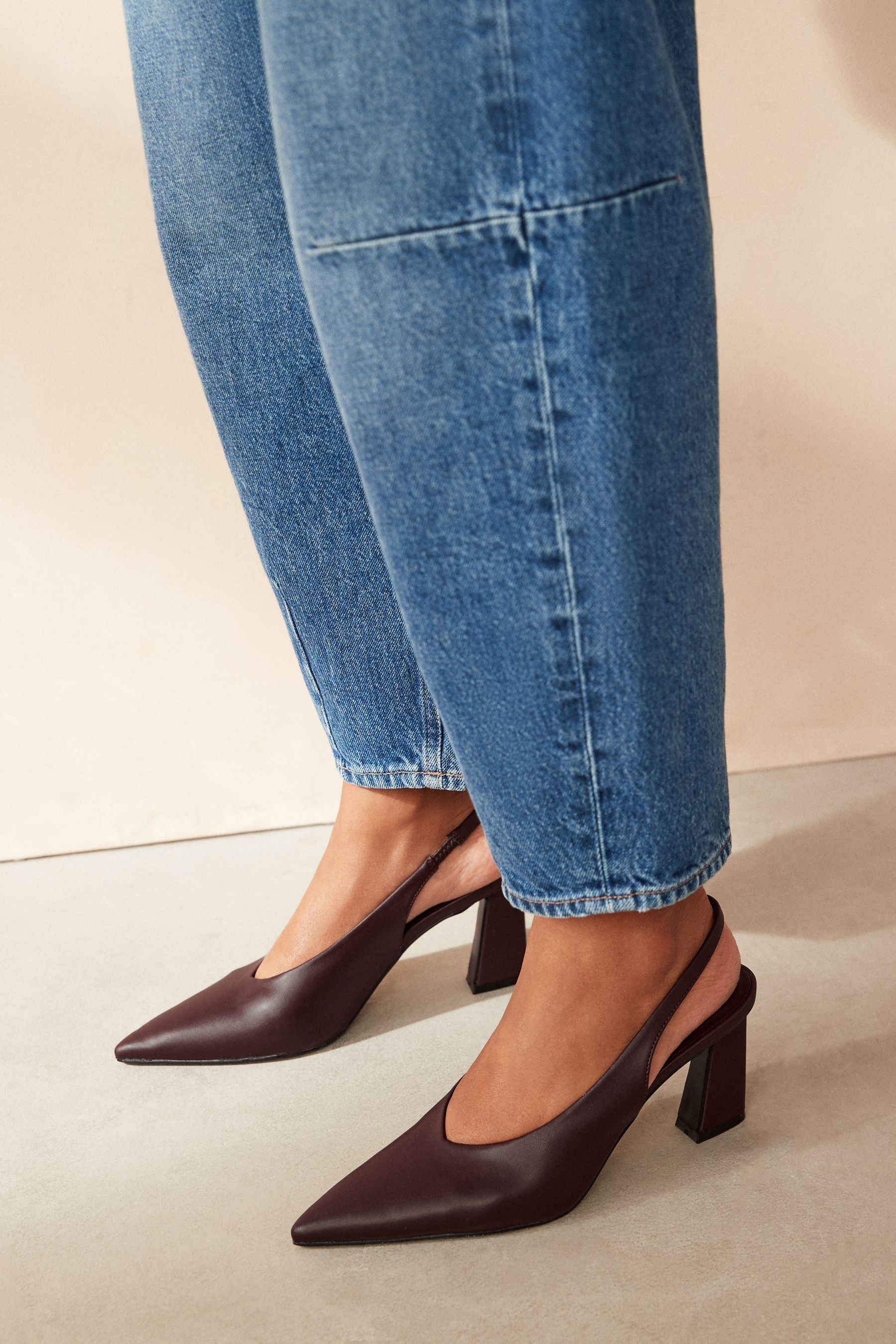Pointed toe slingback heels cheap