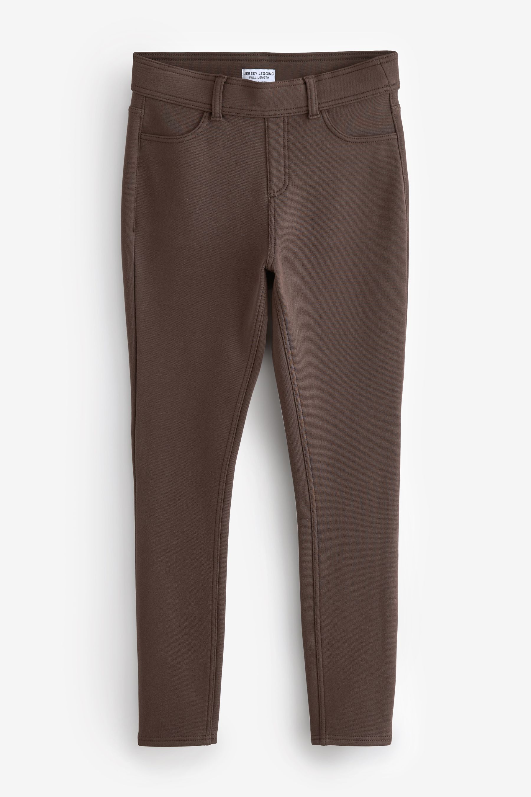 Buy Chocolate Brown Brushed Jersey Denim Leggings from Next Luxembourg