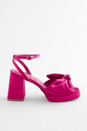 Pink Forever Comfort® Platform Flare Bow Sandals - Image 2 of 7