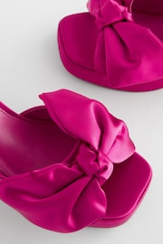 Pink Forever Comfort® Platform Flare Bow Sandals - Image 6 of 7