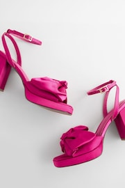 Pink Forever Comfort® Platform Flare Bow Sandals - Image 7 of 7