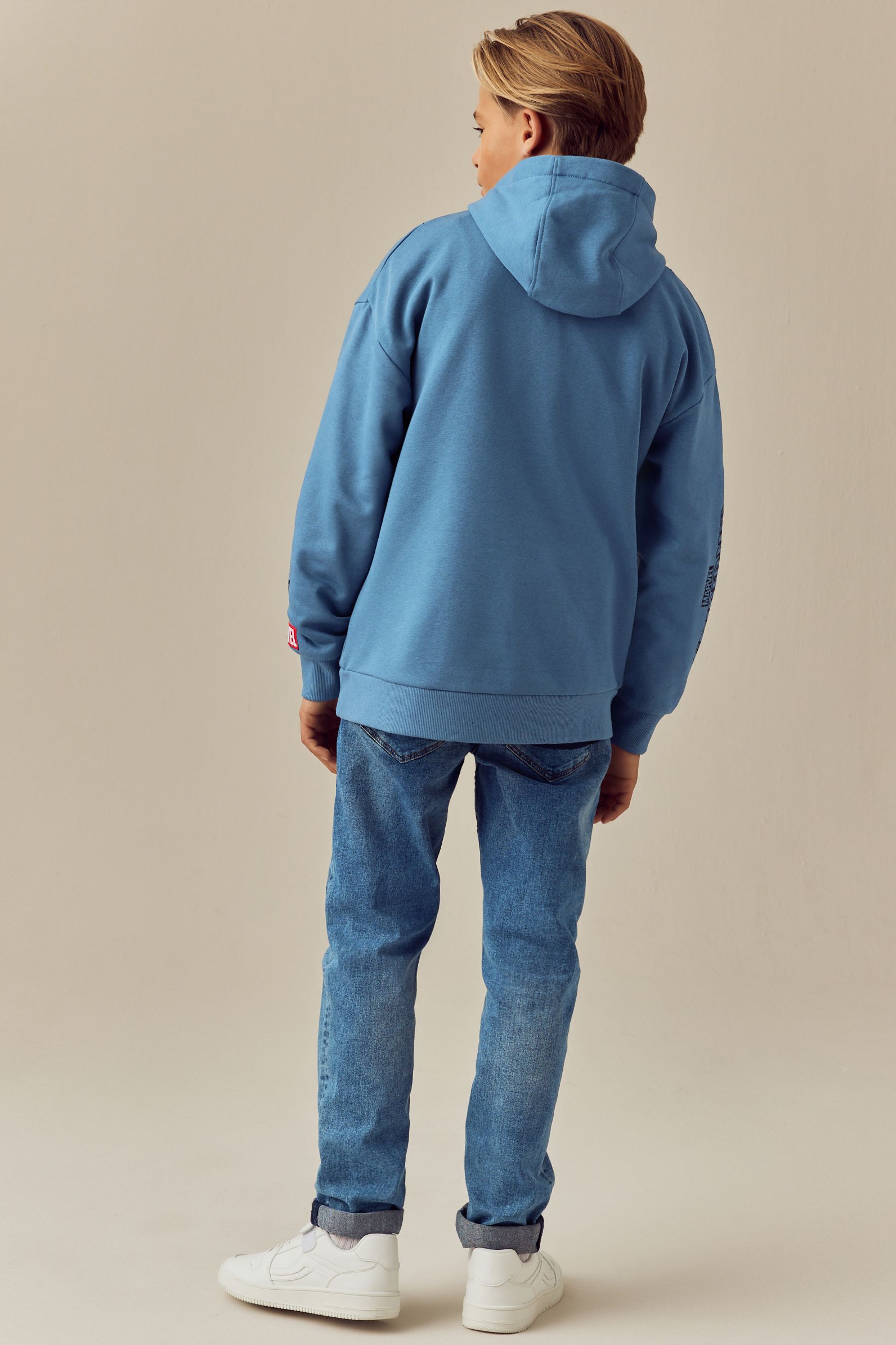 Buy Mid Blue Licensed Spiderman Flip Sequin Hoodie 3 16yrs from the Next UK online shop
