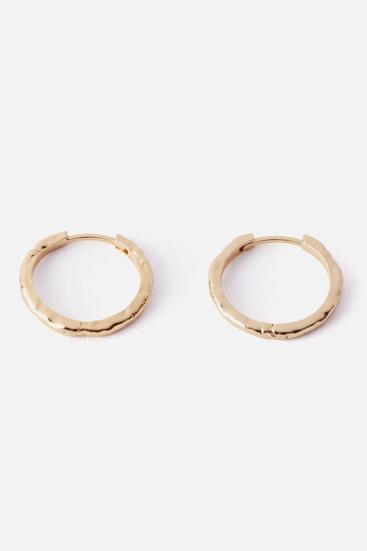 Mint Velvet Gold Tone Rustic Hoops - Image 1 of 2