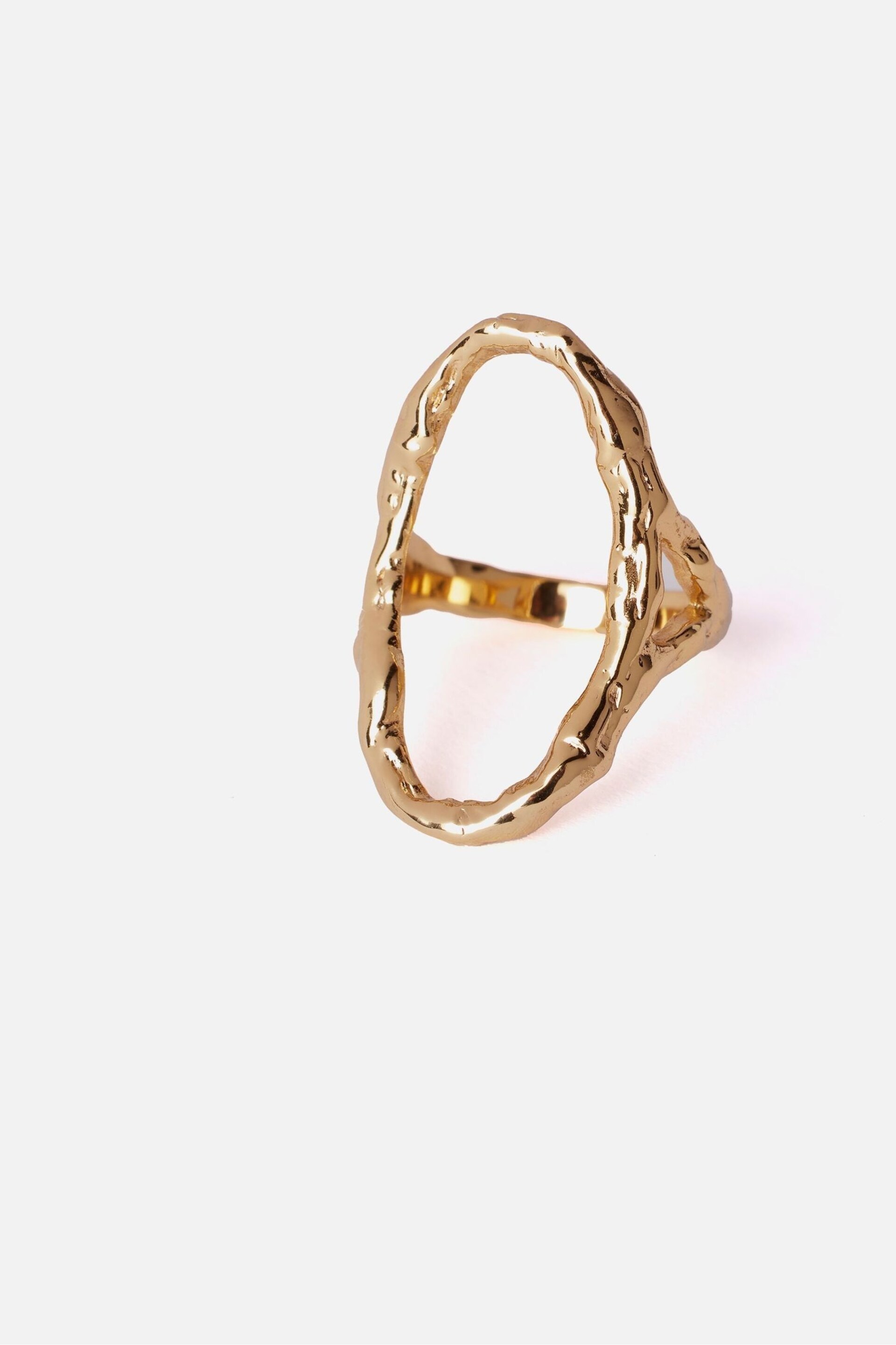 Mint Velvet Gold Tone Open Oval Ring - Image 2 of 3