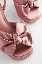 Nude Forever Comfort® Platform Flare Bow Sandals - Image 10 of 10