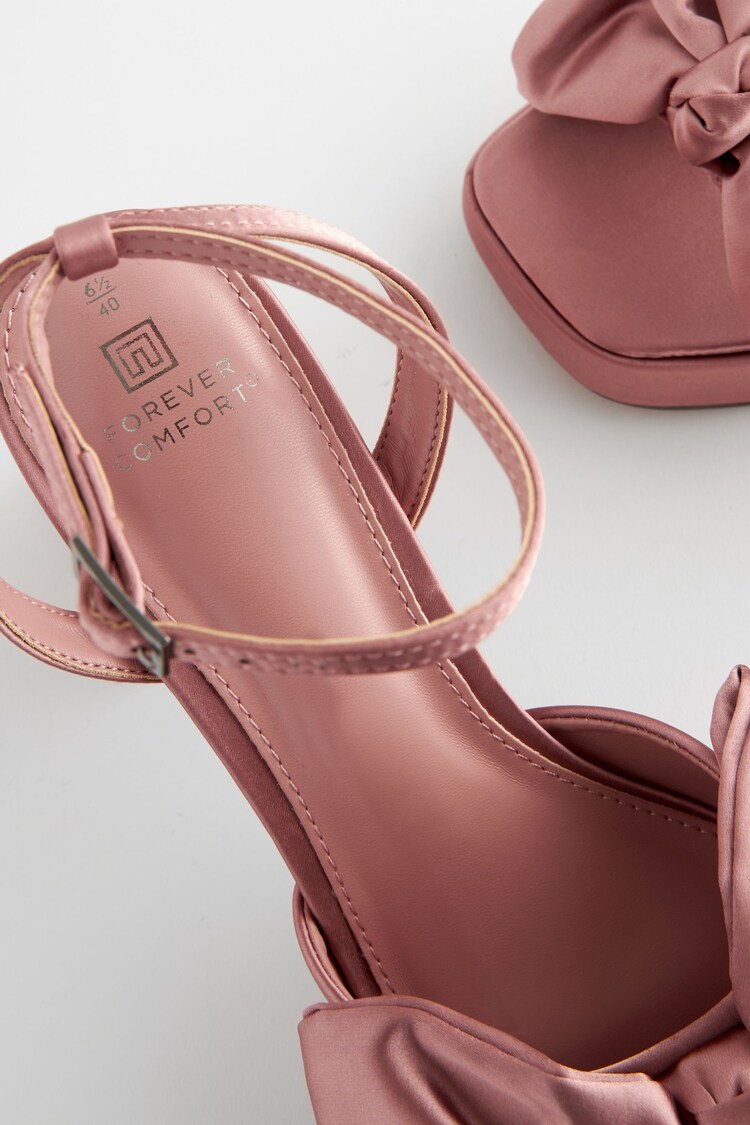 Nude Forever Comfort® Platform Flare Bow Sandals - Image 5 of 6