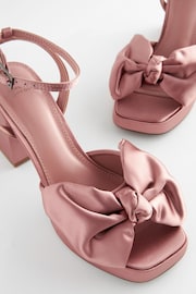 Nude Forever Comfort® Platform Flare Bow Sandals - Image 8 of 10