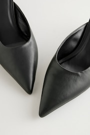 Black Forever Comfort® Point Toe Peg Heel Mules - Image 7 of 8