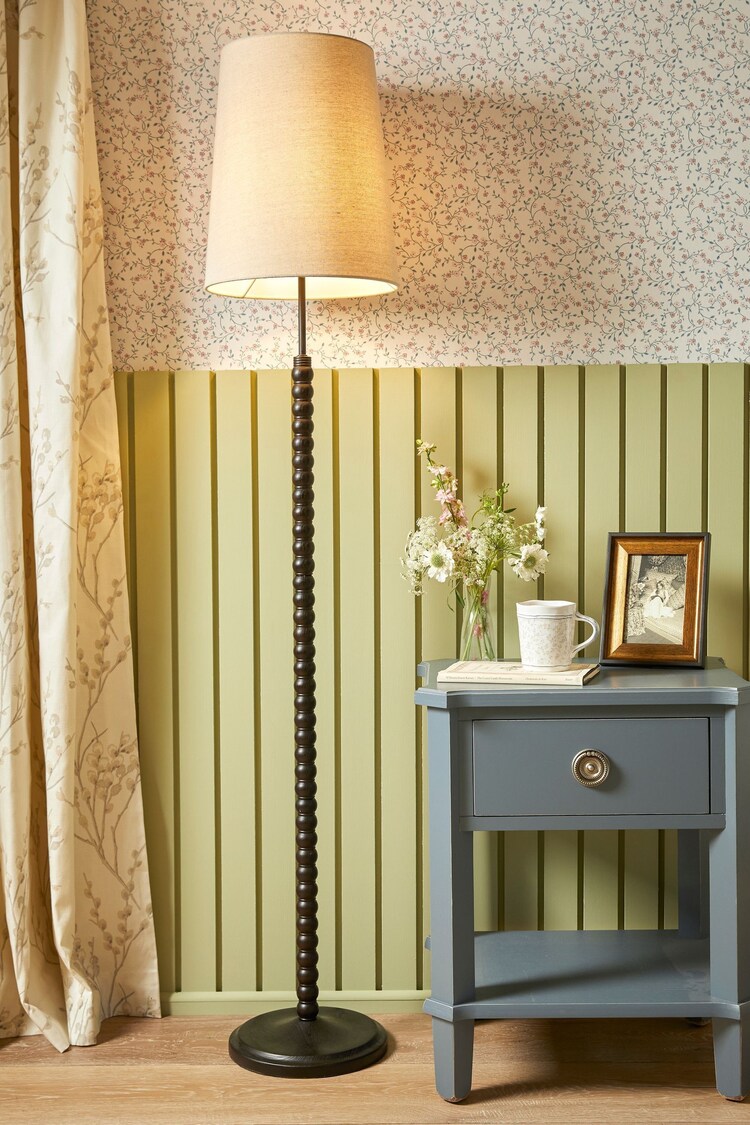 Laura Ashley Black Norbury Floor Lamp - Image 1 of 4