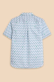 White Stuff White Geo Fish Printed Short Sleeve Shirt - Image 6 of 7