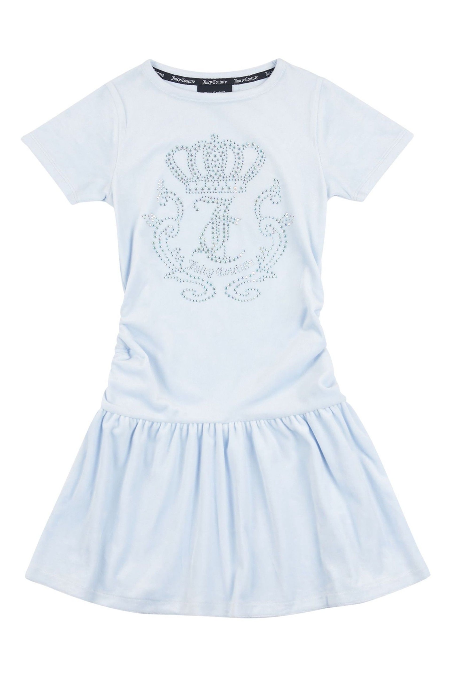 Juicy Couture Girls Blue Diamante Crown Dress - Image 5 of 7