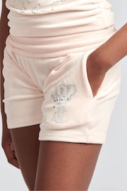 Juicy Couture Girls Deep Waistband Low Rise Pink Shorts - Image 4 of 10