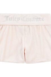 Juicy Couture Girls Deep Waistband Low Rise Pink Shorts - Image 8 of 10