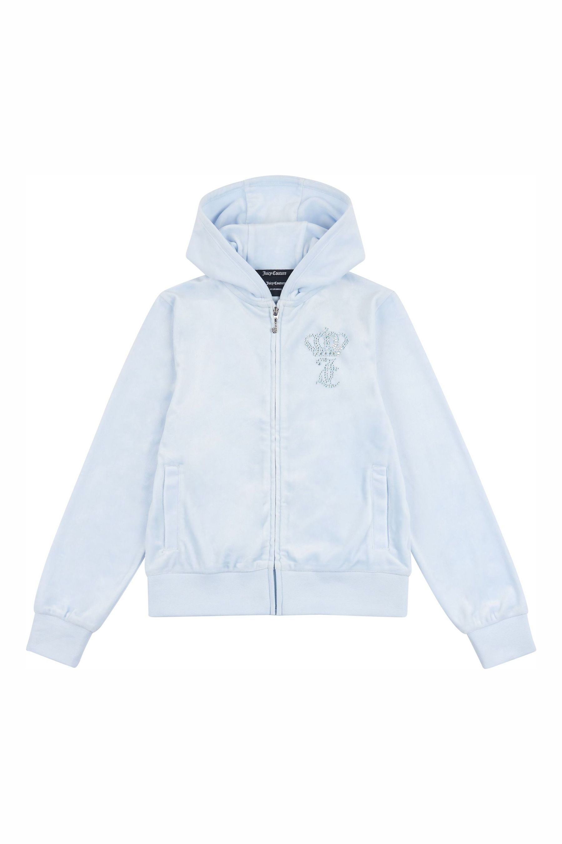 Lipsy velour hoodie with diamante crown back hot sale