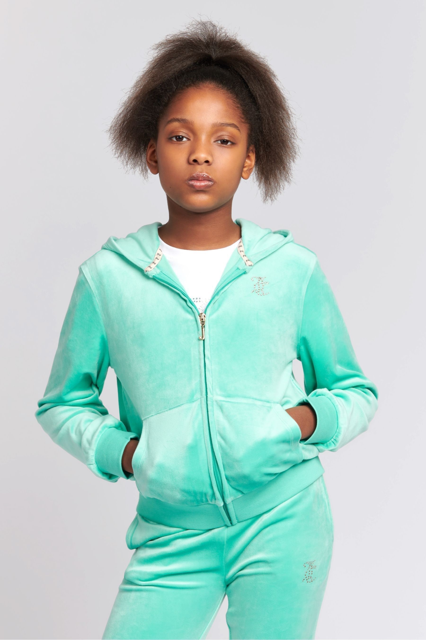 Buy Juicy Couture Blue Diamante Zip Through Hoodie from Next Iceland