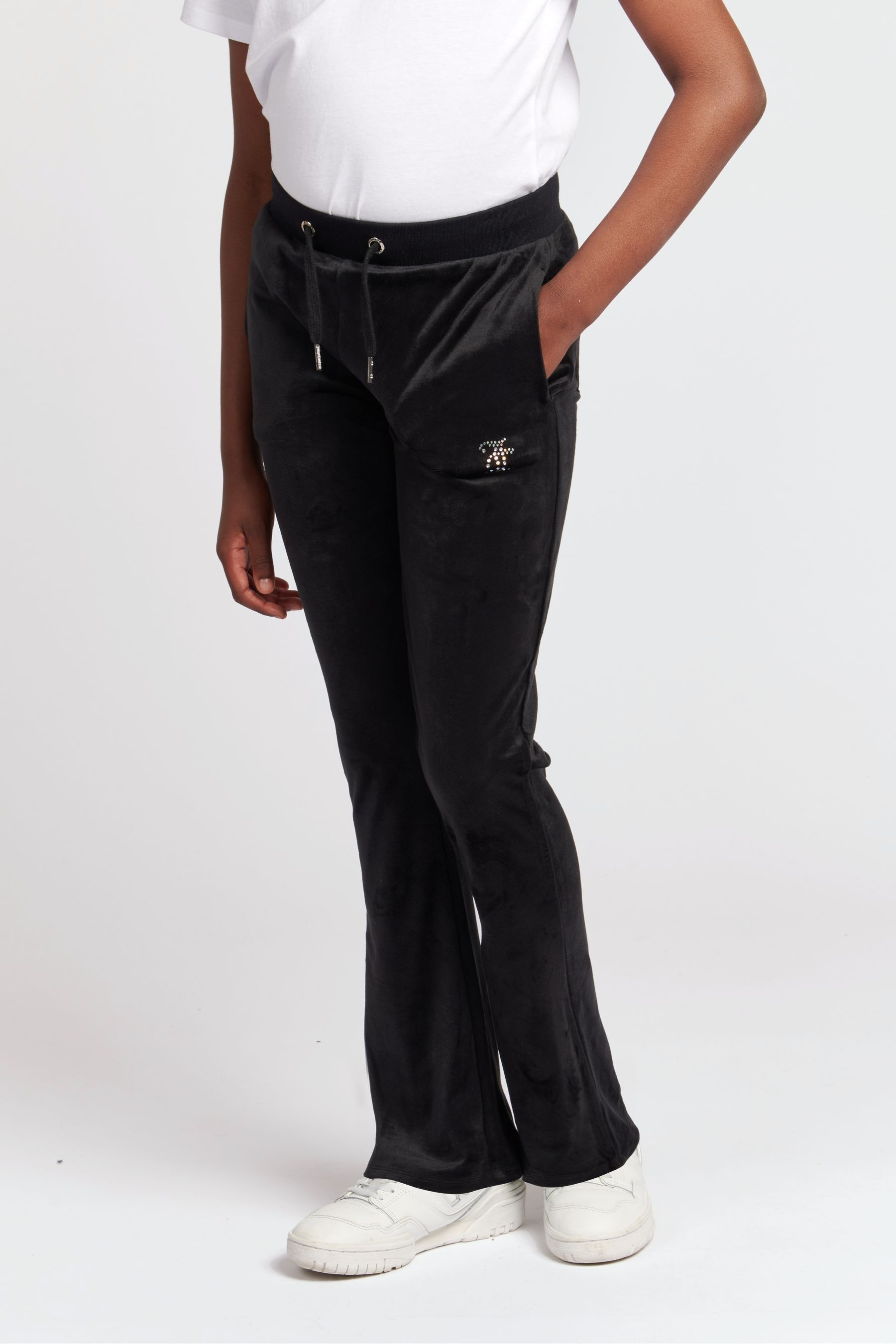Juicy couture black velour joggers hot sale