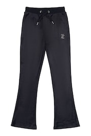 Juicy Couture Black Girls Diamanté Bootcut Joggers - Image 5 of 7